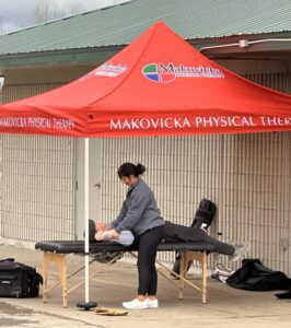 Makovicka Physical Therapy staff providing free injury screening